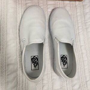 White Slip-on Vans